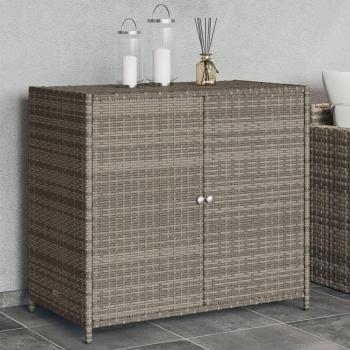 VidaXL Geräteschrank Grau 83x45x76 cm aus Poly Rattan