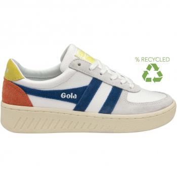 Scarpe Gola Grandslam Trident Bianche/Navy/Lime EU 37