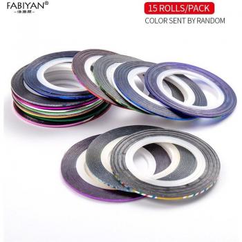 20-Piece Multicolor Nail Striping Tape Collection