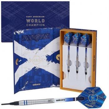 Unicorn Phase 6 Gary Anderson Soft Dart Set in Präsentationsbox 20g