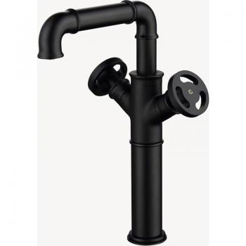 Rubinetto lavabo stile industriale nero