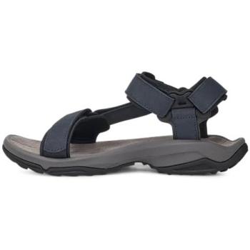 Grey‑Blue Teva Terra Fi Lite Men's Leather Sandals, Total Eclipse, UK 8 (Size 42)