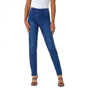 Roman Women's Elastic Waist 31 Denim Stretch Jeggings – Blue, UK Size 20