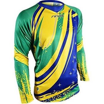 Unisex Rinat Flagge Kinderjersey – Gelb/Grün/Blau, Junior Edition