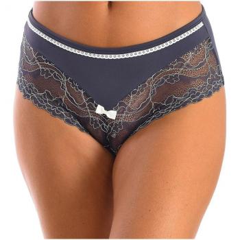 Braguita culotte de encaje Selene gris para mujer, talla XS