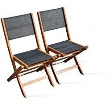 Chaise de jardin pliante en bois eucalyptus