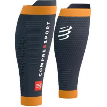 Calze a compressione Compressport R2 3.0 nero arancio