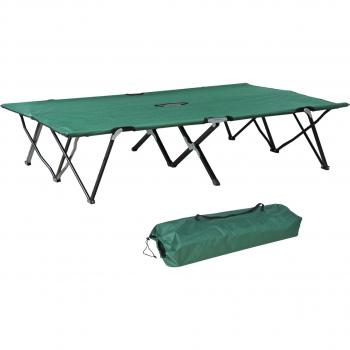 Sommeil Extérieur Double OutSunny – Métal et Couleur Verte