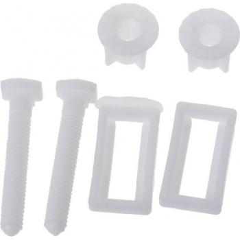 Kit de charnières pour siège de toilette, fixation à vis, 1 paire