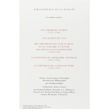 Kant : Oeuvres Philosophiques, tome 1