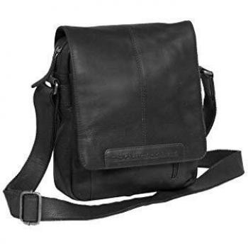 Chesterfield Brand Black Leather Shoulder Bag 22 cm