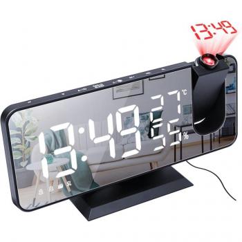 Digital Alarm Clock with FM Radio and LED Projection