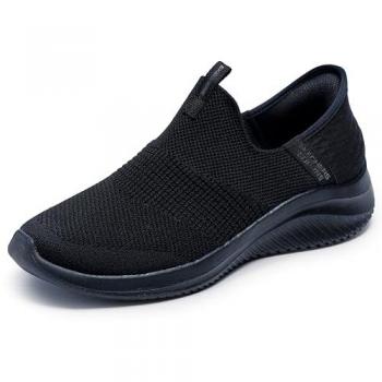 Sneakers femminili Skechers Slip‑Ins Ultra Flex 3.0 – Pantofole vegane nere – 40