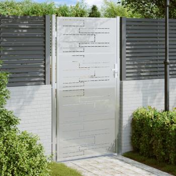 Portail de jardin acier inoxydable 100x180 cm
