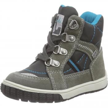 Lurchi Baby-Jungen Joshi-Tex Lauflernschuhe, Grau-Türkis, 20 EU