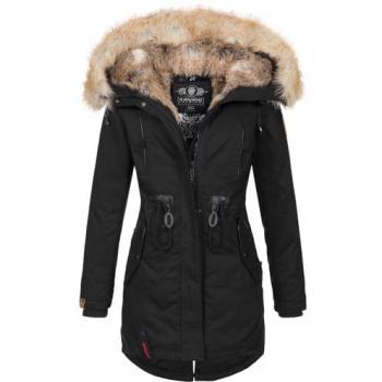 Stylischer Navahoo Wintermantel Bombii für Damen, Schwarz, M