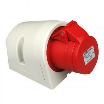 5er Pack ABL Outdoor Steckdosen, CEE Typ, IP44, 16A, 4-polig, 400V, 6h, rot