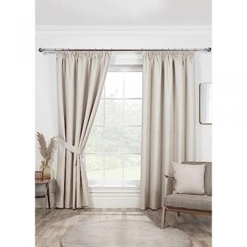 Eclipse Natural Blackout Thermal Pencil Pleat Curtains