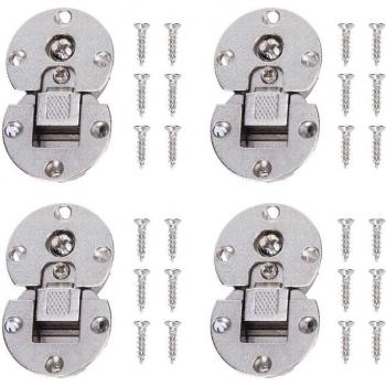 4Pcs 90 Degree Semicircular Concealed Zinc Alloy Hinge