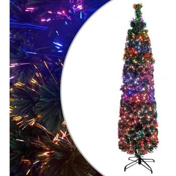 Fibre Optic Slim Christmas Tree with Stand 210 cm
