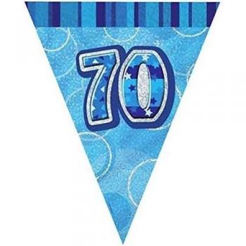 Festa Glitz 70° Bandierina Blu
