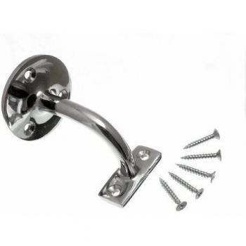 Pack of 20 Stair Hand Rail Brackets in Chrome Plated Brass