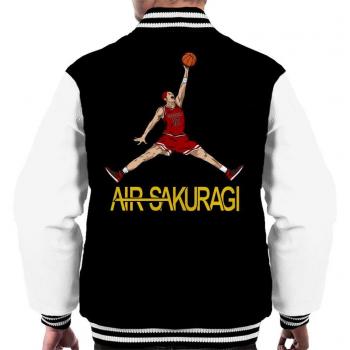 Sakuragi Slam Dunk Air Cloud City 7 Mens Varsity Black/White Hoodie