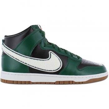 Nike Dunk High Retro Univ. – Chaussures sport homme cuir noir‑vert avec chenille Swoosh DR8805‑001 ORIGINAL
