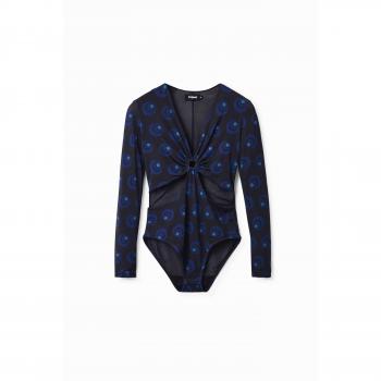 Geometric Blue Circle Body, Large – Cut‑Out Feature