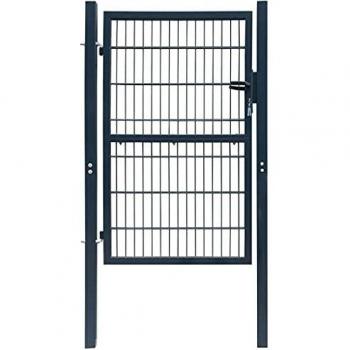 VidaXL 2D Anthracite Grey Fence Gate (Single) 106 x 190 cm