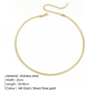 Choker plat en acier inoxydable 316L