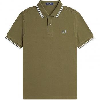 Fred Perry Twin Tipped Poloshirt Olive Grün S