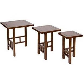 Set de mesas de café de madera