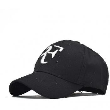 Casquette à visière noire Federer