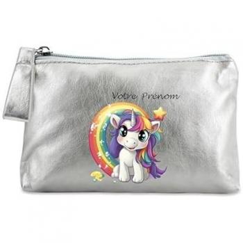 Porte-Monnaie Licorne Argent Personnalisable