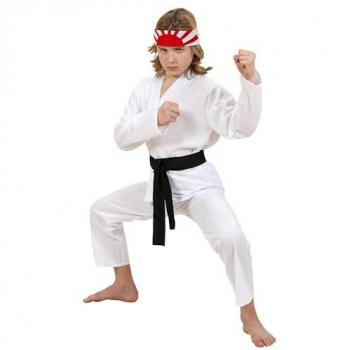 Ropa de Karate para Niños: Traje Completo Negro + Cinturón Blanco