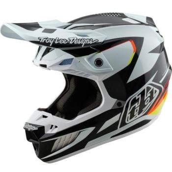 Troy Lee Designs D4 MIPS Optic Composite Downhill Helm in Schwarz, Grün und Braun – Größe L (Male)