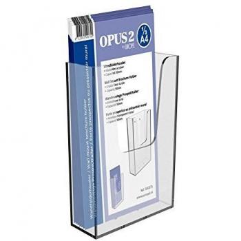 EUROPEL Wandprospekthalter 1/3 A4, 1 Fach, durchsichtig