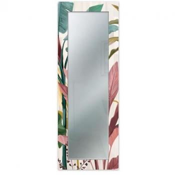 Mirror LUPIA Fantasy Banana Leaves con cornice in legno