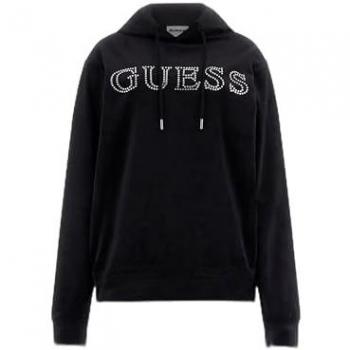 Sweat à capuche femme noir Guess Couture