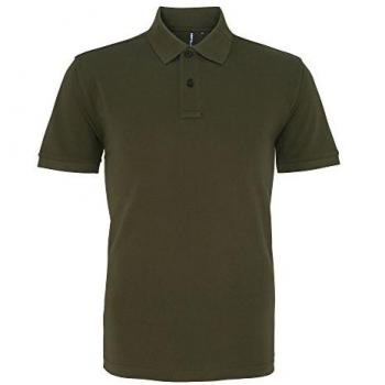 Olive Cotton Short Sleeve Polo Shirt