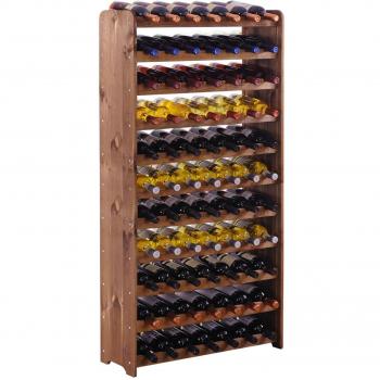 Optiplus Weinlager 4 – 77 Füllungen, braun gebeizter Holzverbund