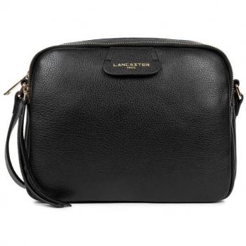 Lancaster Classic Black Leather Crossbody, One Size