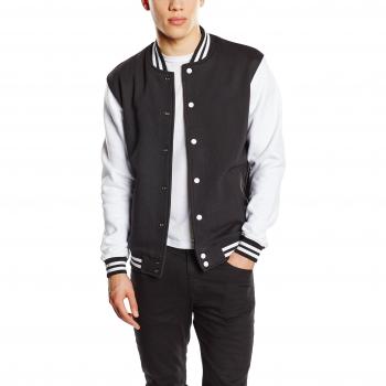URBAN CLASSICS Chaqueta Oldschool College de Hombre, Beisbolera estilo Retro