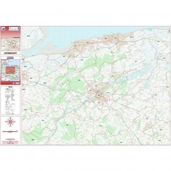 Colourable Folded Postcode City Sector Map – Canterbury (Standard Paper)