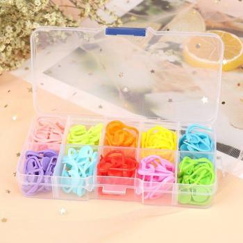 120 Pcs Plastic Stitch Marker Holder Set