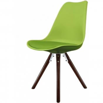 Soho Dining Chair with Pyramid Dark Wood Legs