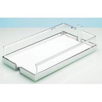 Hettich Auszugsrahmen‑Einhängetablare (Arena Style 9080084) – verchromte Stange, Rutschstopp