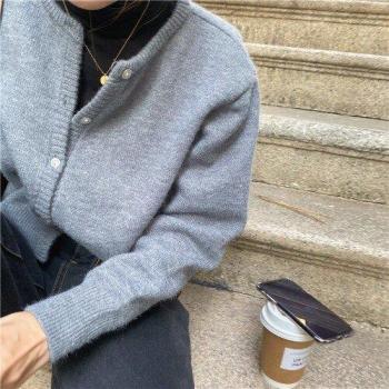 Veste en tricot à manches longues pour femme