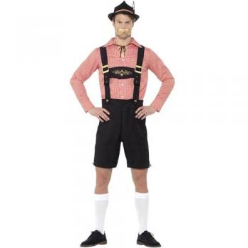 Ropa Típica Germana para Hombres – Rojo y Marrón